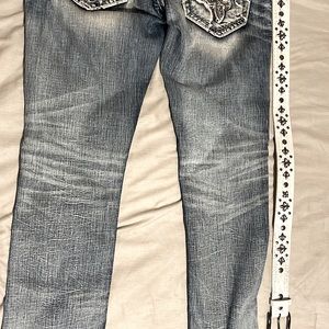 Rock republic Lucian slim straight 32/32 new without tag + why afflict belt